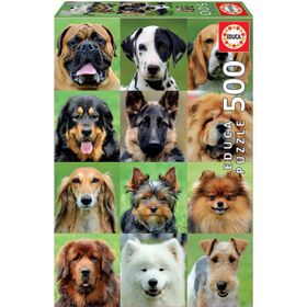 Educa 17963 500 Parça Dogs Collage Puzzle