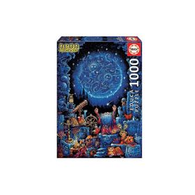 Educa 17975 1000 Parça Karanlıkta Parlayan Kafatasları Neon Puzzle