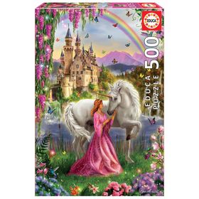 Educa 17985 500 Parça Fairy & Unicorn Puzzle