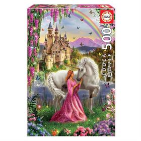 Educa 17985 500 Parça Fairy & Unicorn Puzzle