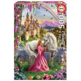 Educa 17985 500 Parça Fairy & Unicorn Puzzle