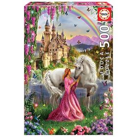 Educa 17985 500 Parça Fairy & Unicorn Puzzle