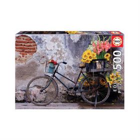 Educa 17988 500 Parça Bicycle With Flowers Puzzle