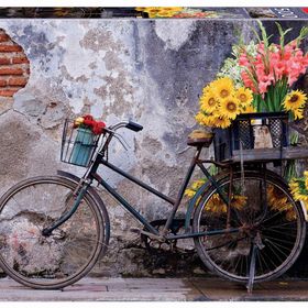 Educa 17988 500 Parça Bicycle With Flowers Puzzle