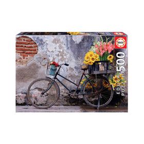 Educa 17988 500 Parça Bicycle With Flowers Puzzle