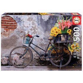 Educa 17988 500 Parça Bicycle With Flowers Puzzle