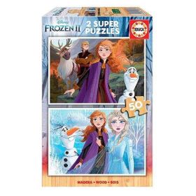 Educa 18086 Frozen 2 2 x 50 Parça Ahşap Puzzle