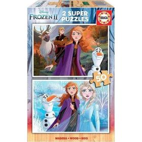 Educa 18086 Frozen 2 2 x 50 Parça Ahşap Puzzle