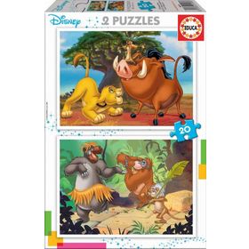 Educa 18103 2x20 Parça Disney Animals Ahşap Puzzle
