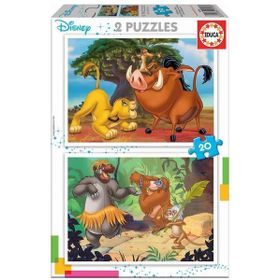 Educa 18103 2x20 Parça Disney Animals Ahşap Puzzle