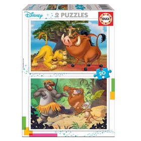 Educa 18103 2x20 Parça Disney Animals Ahşap Puzzle
