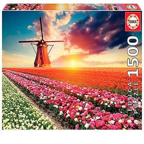 Educa 18465 1500 Parça Lale Manzarası Puzzle