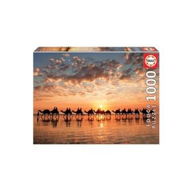 Educa 18492 Cable Beachte Günbatımı Develer 1000 Parça Puzzle