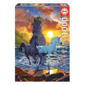 Educa 19025 1000 Parça Unicorns On The Beach Puzzle