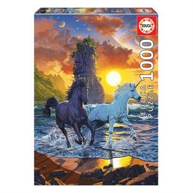Educa 19025 1000 Parça Unicorns On The Beach Puzzle