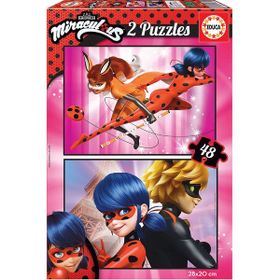 Educa 2x48 Parça Miraculous Ladyb 17635 Çocuk Puzzle