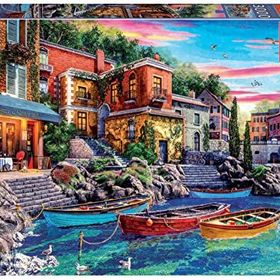 Educa 3000 Parça Como'da Günbatımı Manzarası Puzzle