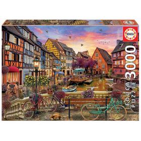 Educa 3000 Parça Fransa Colmar'da Kanal Manzarası Puzzle