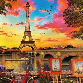 Educa 3000 Parça Paris'te Günbatımı Puzzle