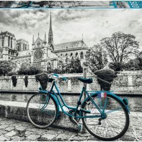 Educa 500 Parça Notre Dame ve Yeşil Bisiklet Puzzle