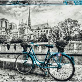 Educa 500 Parça Notre Dame ve Yeşil Bisiklet Puzzle