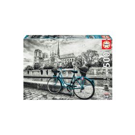 Educa 500 Parça Notre Dame ve Yeşil Bisiklet Puzzle