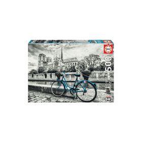 Educa 500 Parça Notre Dame ve Yeşil Bisiklet Puzzle