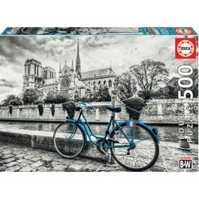 Educa 500 Parça Notre Dame ve Yeşil Bisiklet Puzzle