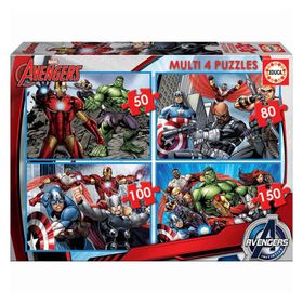 Educa 50+80+100+150 Parça Avengers Puzzle