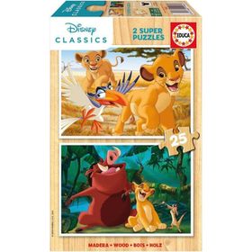 Educa Aslan Kral 2 X 25 Parça Ahşap Puzzle