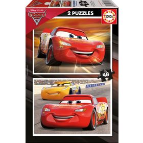 Educa Cars 3 2x48 Parça Ahşap Puzzle