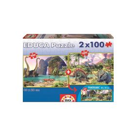 Educa Dinozor 2X100 Parça Puzzle