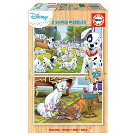 Educa Disney Animals 2x25 Parça Ahşap Puzzle
