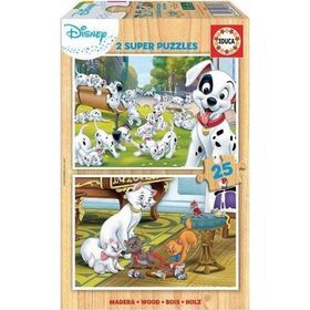 Educa Disney Animals 2x25 Parça Ahşap Puzzle