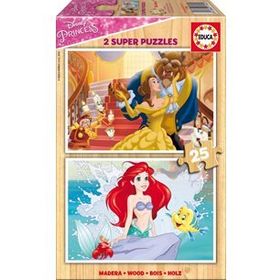 Educa Disney Prensesleri 2x25 Parça Ahşap Puzzle