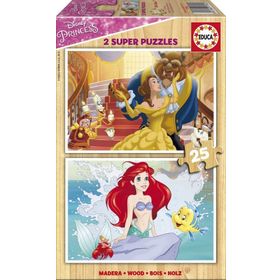 Educa Disney Prensesleri 2x25 Parça Ahşap Puzzle