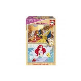 Educa Disney Prensesleri 2x25 Parça Ahşap Puzzle