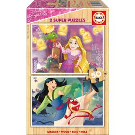 Educa Disney Prensesleri 2x50 Parça Ahşap Puzzle