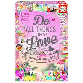 Educa Do All The Things With Love-Gingerbread 500 Parça Puzzle