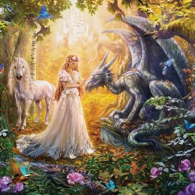 Educa Dragon Princess And Unicorn 1500 Parça Puzzle