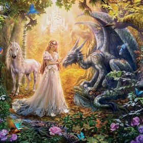 Educa Dragon Princess And Unicorn 1500 Parça Puzzle
