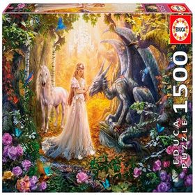 Educa Ejderha Prenses ve Tekboynuz 1500 Parça Puzzle