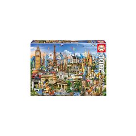 Educa Europe Landmarks 2000 Parça Puzzle