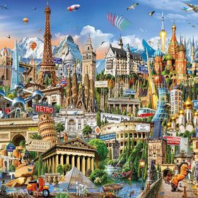Educa Europe Landmarks 2000 Parça Puzzle