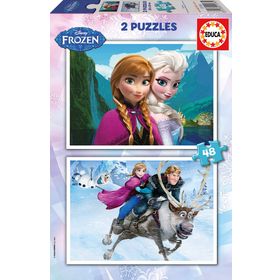 Educa Frozen 2x48 Parça Karton Puzzle