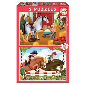 Educa Horse Grooming 2x48 Parça Çocuk Puzzle