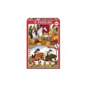 Educa Horse Grooming 2x48 Parça Çocuk Puzzle