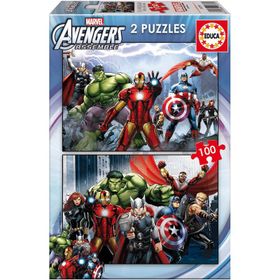 Educa Karton 2X100 Avengers Çocuk Puzzle
