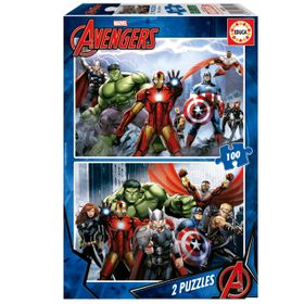 Educa Karton 2X100 Avengers Çocuk Puzzle