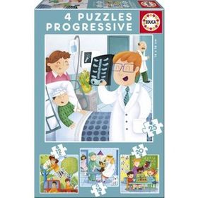 Educa Meslekler 12+16+20+25 Parça Puzzle
